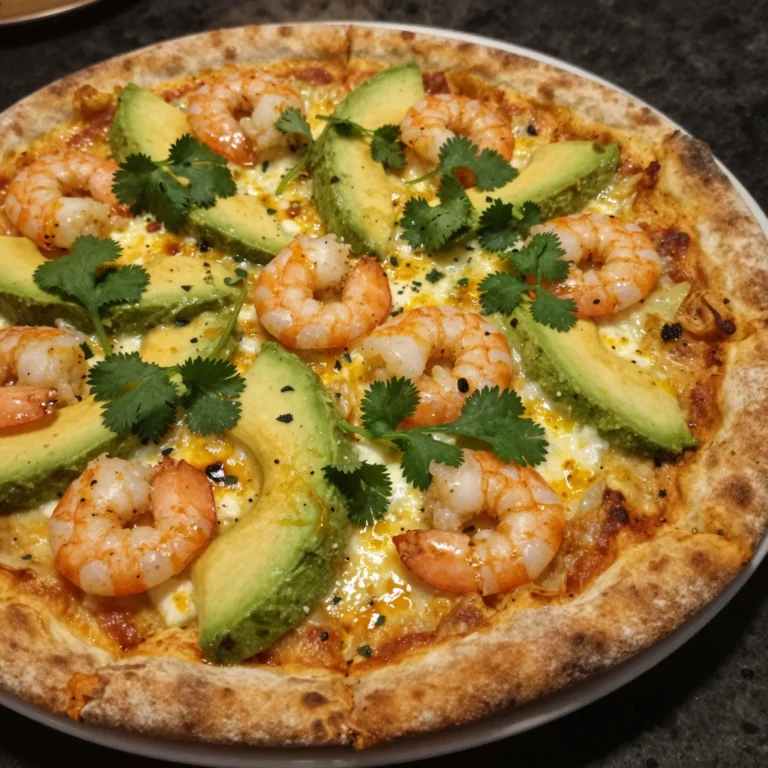 Avocado Shrimp Pizza