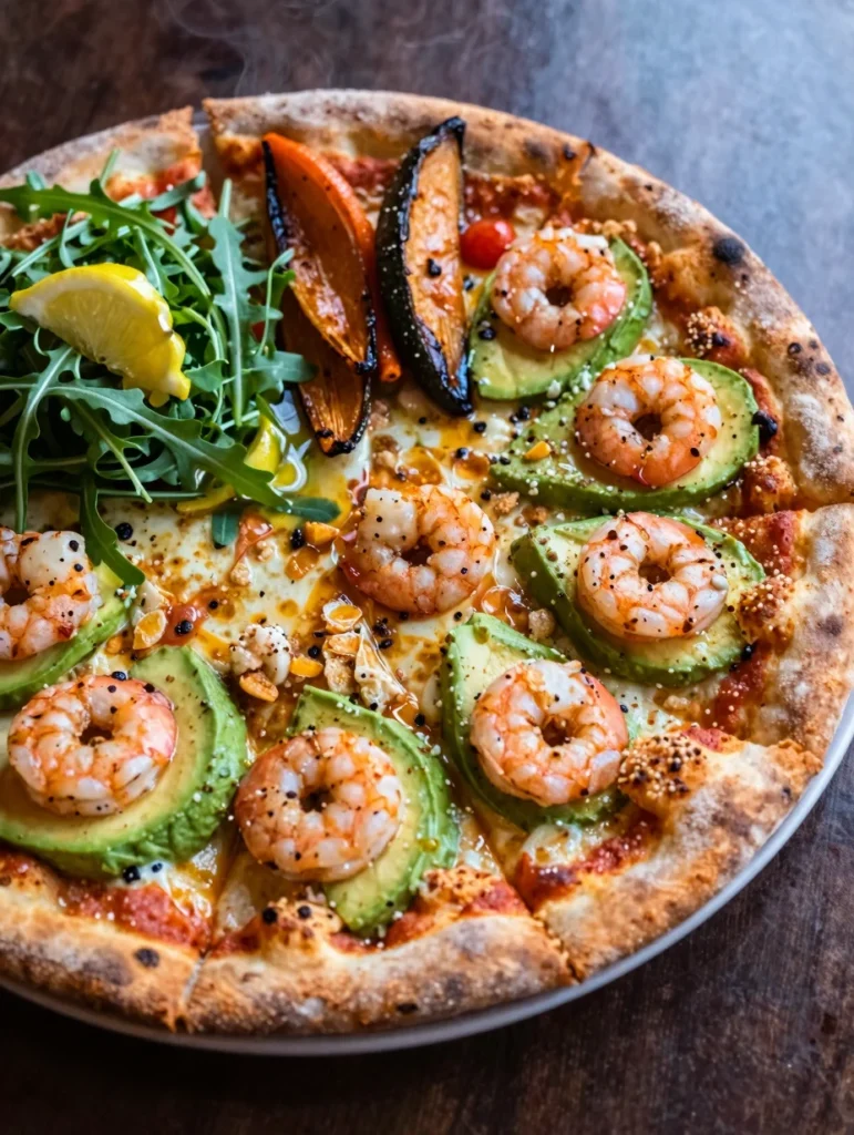 Avocado Shrimp Pizza