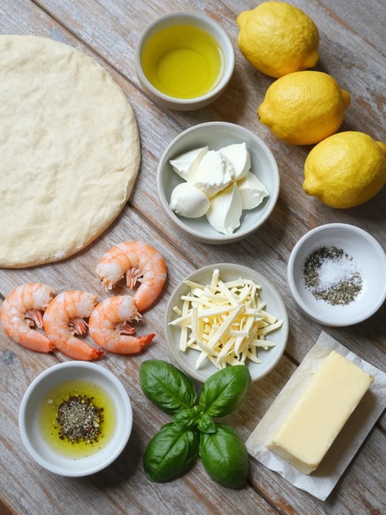 Basil Lemon Shrimp Pizza
