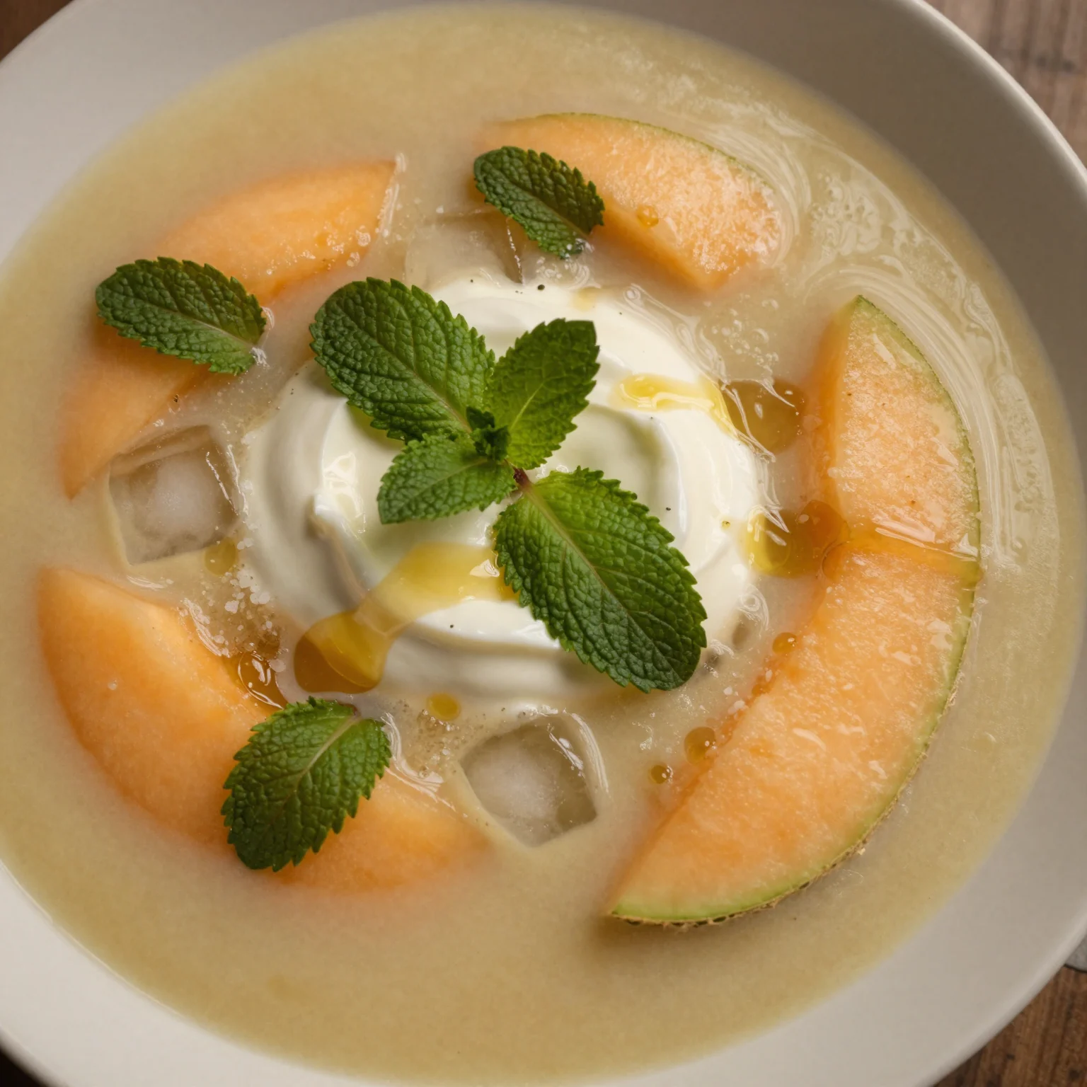 Cantaloupe Mint Soup