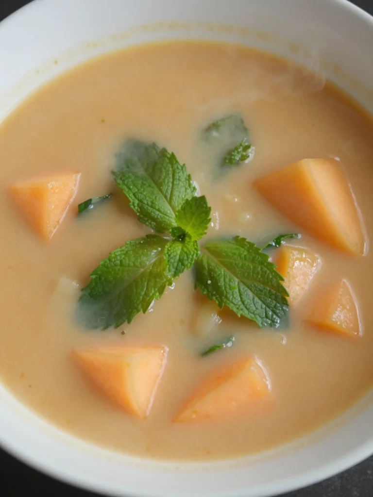 Cantaloupe Mint Soup