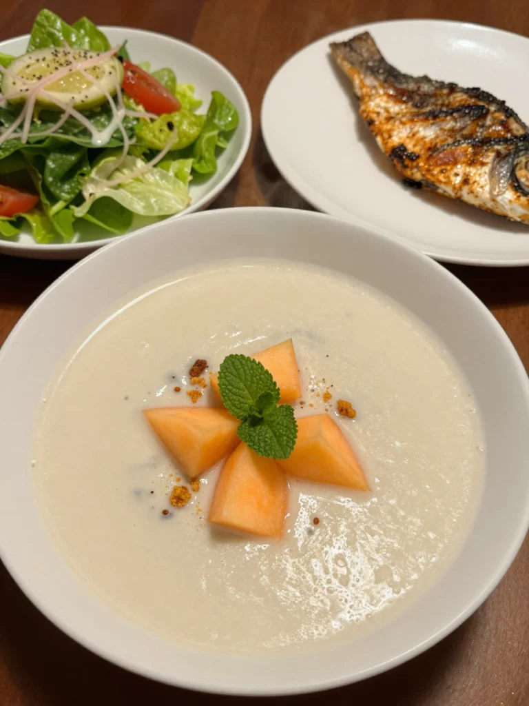 Cantaloupe Mint Soup