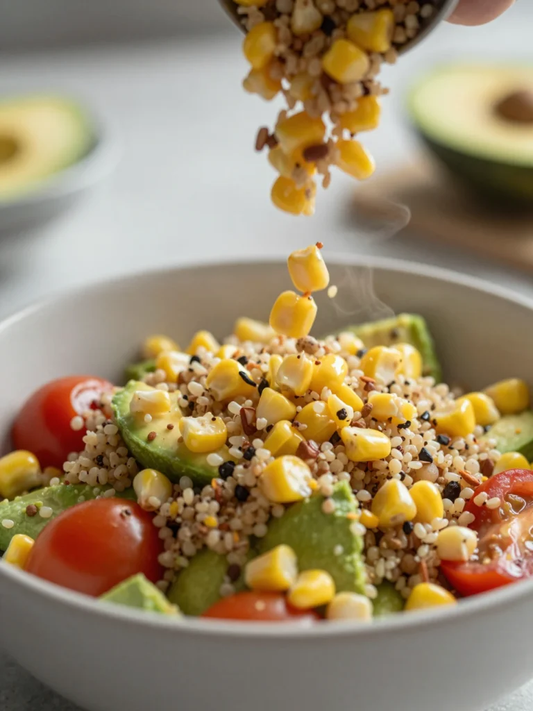 Corn Avocado Quinoa Salad