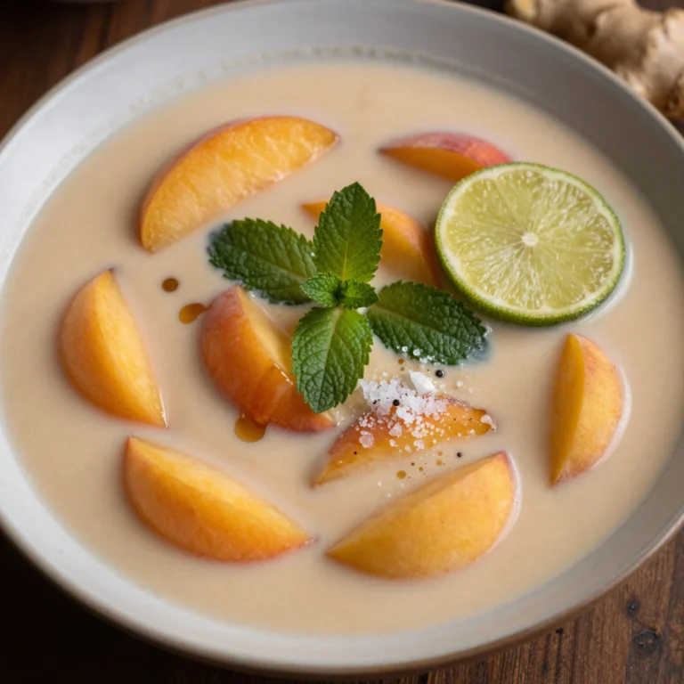 Peach Ginger Chilled Soup