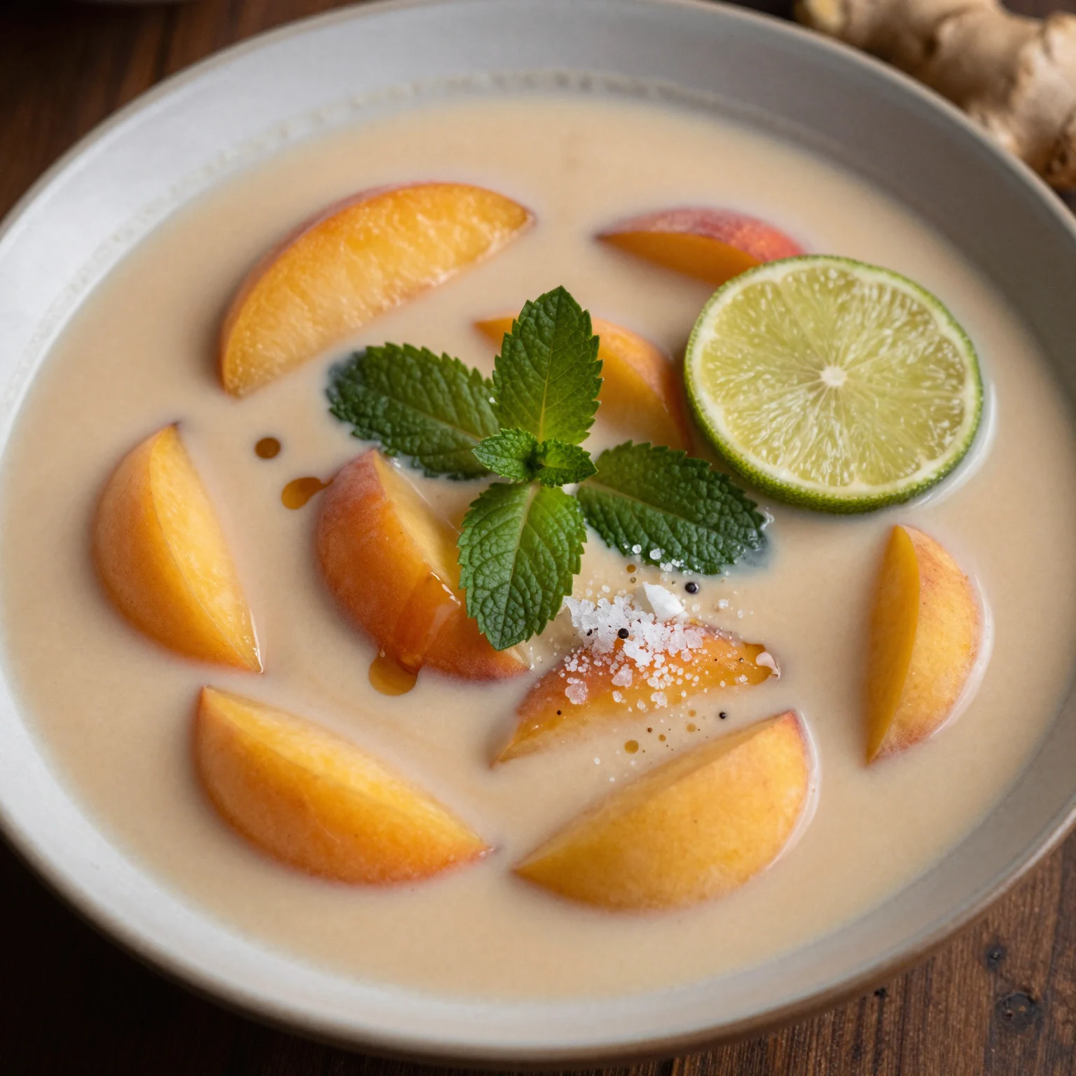 Peach Ginger Chilled Soup