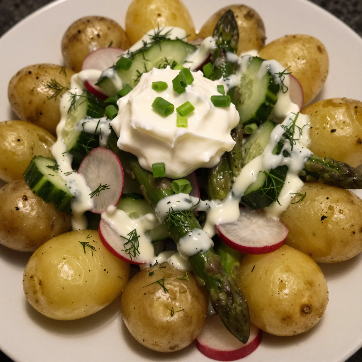 Spiced Spring Veggie Danish Salad