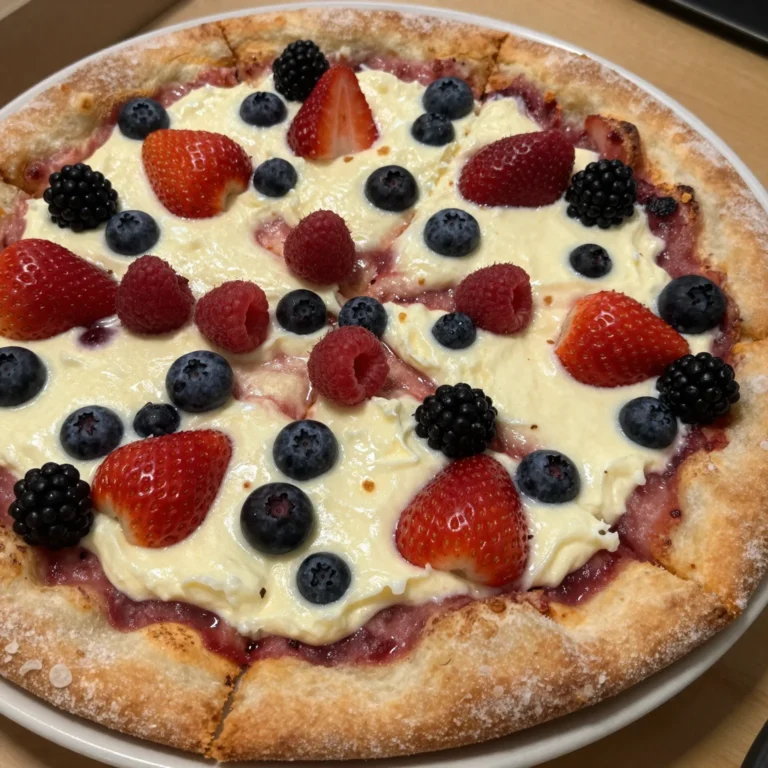 Summer Berry Dessert Pizza