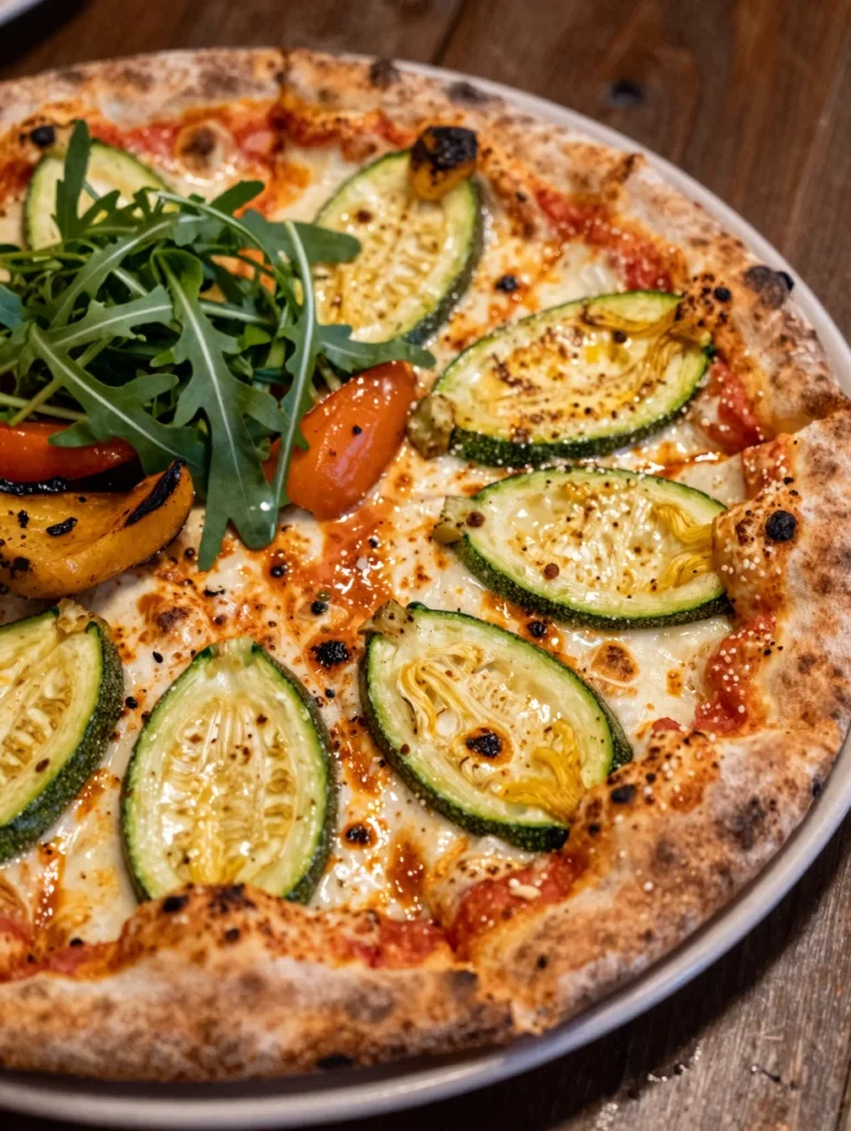 Zucchini Blossom Pizza